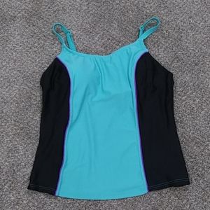 Ocean Dream Turquoise and Black Bathing Suit Top